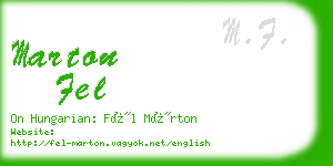 marton fel business card